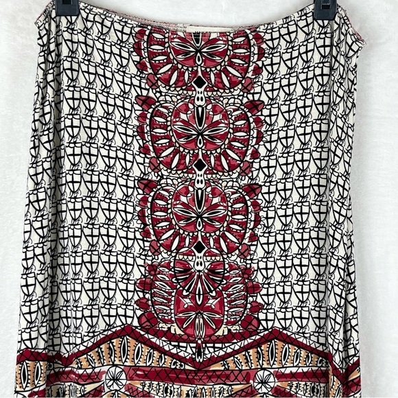 Max Studio Patterned Maxi Skirt Size Large - Picture 2 of 10